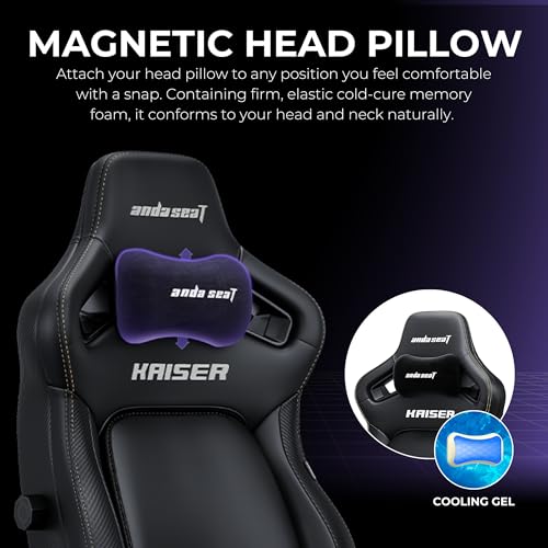 Image of Anda Seat Kaiser 4 XL Gaming Chairs for Adults - Ergonomic Purple PVC Leather Gaming Chair with 6D Armrest, Comfortable Office Seat with Lumbar Support, Heavy Duty Wide Gamer Seat