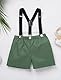 FYMNSI Baby Jungen 1. Erster Geburtstag Outfit Kleinkinder Dschungel 1 Jahr Party Safari Wald Fotoshooting Kurzarm Strampler Body Y-R�cken Hosentr�ger Shorts Hut 4tlg Bekleidungsset Gr�n 9-12 Monate