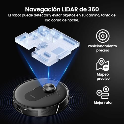 Proscenic Robot Vacuum Cleaner with Mop, 8000Pa Strong Suction, Up to 8 Weeks of Hands Free Cleaning, Smart Obstacle Avoidance, Lidar Navigation, APP/Remote/Voice Control, for Floors Carpets - Image 4