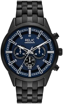 Relic by Fossil Men's Jason Chronograph Black-Tone Stainless Steel Watch (Model: ZR16040)