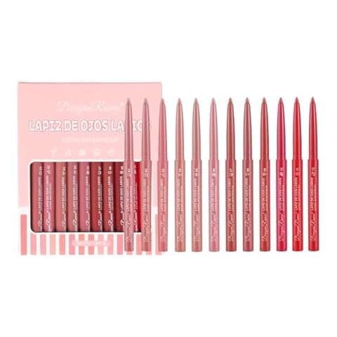 12 Colour Waterproof Lip Liner Set Cover