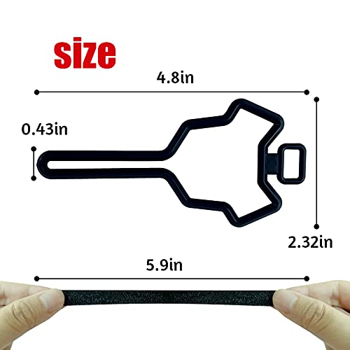 Image of 5 PCS Dog Poop Bag Holder,Dog Waste Bag Holder ,Poop Bag Holder for Leash,Attachment for Garbage Bag Dispenser, Hands Free Garbage Bag Holder,dog walking Accesories(Black)