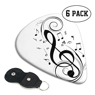 Lot de 6 médiators noirs pour guitare acoustique, guitare électrique, basse, ukulélé – fins, moyens et épais. - Les Beatles, Paul McCartney, John Lennon, RIngo Starr, George Harrison Lot de 6 médiators noirs pour guitare acoustique, guitare électrique, basse, ukulélé – fins, moyens et épais. – Image 2