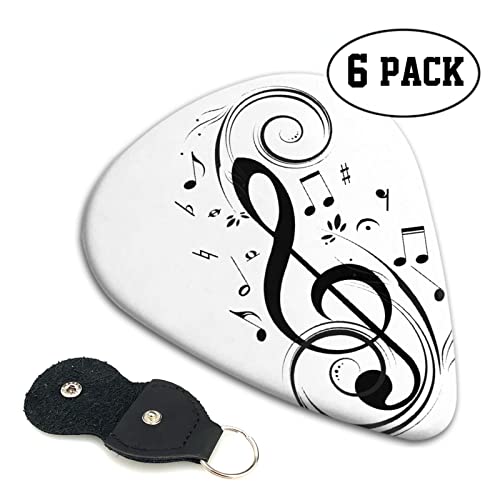 Lot de 6 médiators noirs pour guitare acoustique, guitare électrique, basse, ukulélé – fins, moyens et épais. - Les Beatles, Paul McCartney, John Lennon, RIngo Starr, George Harrison Lot de 6 médiators noirs pour guitare acoustique, guitare électrique, basse, ukulélé – fins, moyens et épais. – Image 3