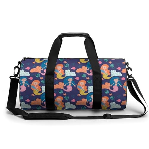 Sac de voyage fille sirène 45cm pour week-end et gym