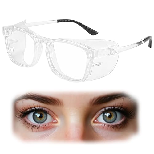 Hydrating Dry Eyes Glasses Kits with Extended Silicone Moisture Chambers, Eye Protection Safety Glasses for UV Blue Light Blocking, Anti-fog, Aviod Allergens, Dry Eyes Relief Unisex(Transparent Color)