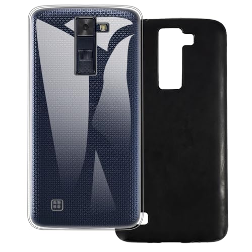 UOGNADGD 2-Pack TPU Case Compatible with LG Escape 3 Phone Cover - Shockproof Flexible Protective Accessories with Precise Cutouts (Clear+Black)