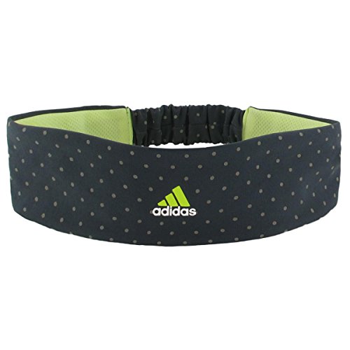 adidas Women's Climacool Hairband, Dark Grey/Solar Yellow, One Size