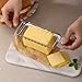 Adullpony Cheese Slicer for Block Cheese:18 Wires Cut 1/4 Inch Butter Cutter, Stainless Steel Slicers for Butter Squares Bulk Cutting with Cheese knife, Dishwasher Safe