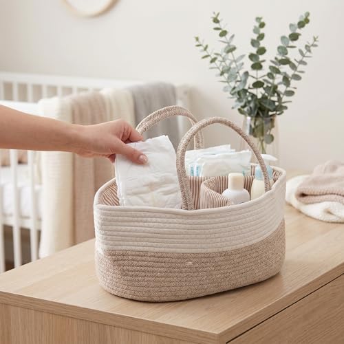 Cesta para pañales de bebé para evitar el desorden con separador flexible y transporte fácil 7