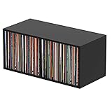 Schlicht und stabil Glorious Record Box black 230 - bis zu 230 Platten im 12\'\'-Format, mit Trennwand (115 Platten pro Fach), problemlos stapelbar, schwarz