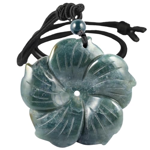 Collier en pierre naturelle agate indienne gravé rose idée cadeau femmes unique