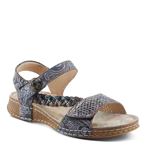 Image of Spring Step L'Artiste womens Popular | Hand-painted leather upper with hook and loop straps, padded microfiber insole, polyurethane outsole, and 1.25 in heel
