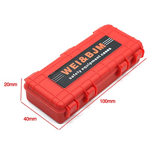 Lot de 3 boîtes de rangement en plastique RC pour voiture Trx4 Axial Scx10 90046 D90 1/10 RC Crawler Accessoires Rouge