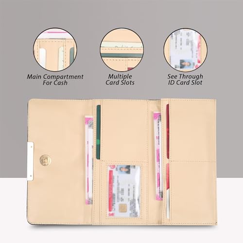 Image of Lavie Women's Croco Trifiano Trifold Wallet | Ladies Purse Handbag