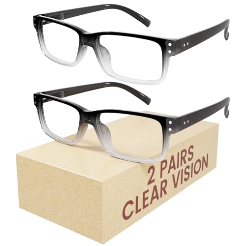 Image of Eyekepper Blue Light Reading Glasses Men Women 4.0, Black-clear 2 Pack