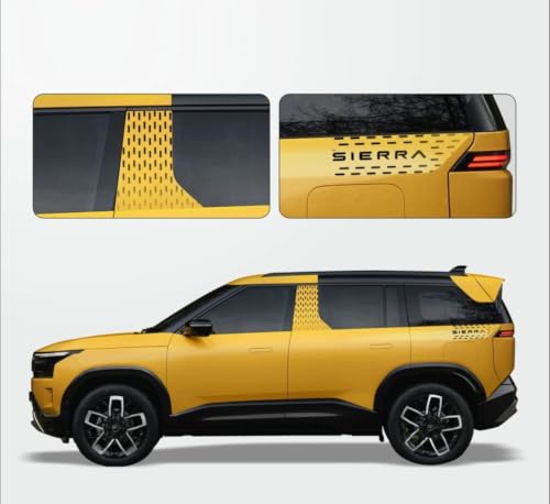 Image of Car Body Side Graphics Sticker /Decal Compatible with TATA Sierra 2026 Year Onwards All Models (Dark Grey)