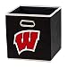 Franklin Sports Wisconsin Badgers Collapsible Storage Bin - Made to Fit Storage Bin Shelf Organizers - 10.5" x 10.5" - College NCAA Official Licensed Product