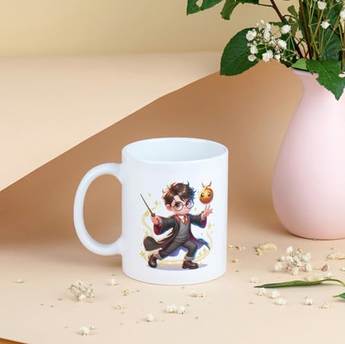 Image of Half Engineer Gifts - HE Herry Potter Printed Coffee Mug 325ml with Fridge Magnet | Birthday Gift for Son Daughter Brother Sister Friend | Festival Gifting for Rakshabandhan, Christmas, Diwali