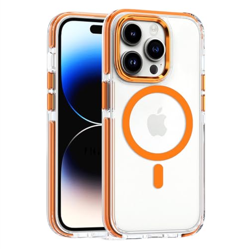 Plus de chutes brisées : coque iPhone 12 Pro Max magnétique antichoc silicone orange