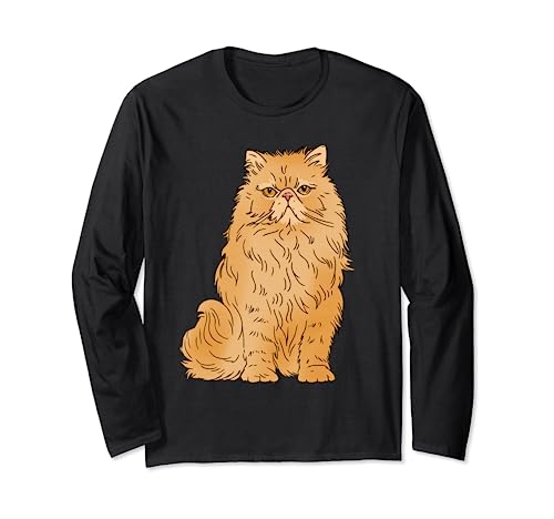 Diseño de gato persa Leave Me Alone Cat enojado gato persa Manga Larga