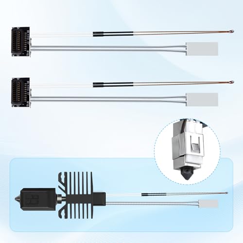 24V 48W Keramik-Heizer mit Thermistor für Bambu Lab P1P/P1S, Heizpatrone und Temperatursensor Set für 3D-Drucker Zubehör, 2 Stück