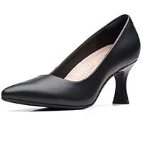 Clarks Women's Kataleyna Gem Pump, Black Leather, 6 UK