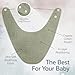 KiddyCare Organic Muslin Baby Bibs for Girls Boys 0-6 Months | Baby Bandana Bibs, Super Soft for Drooling and Teething, Muslin Bib, 4-Color Pack