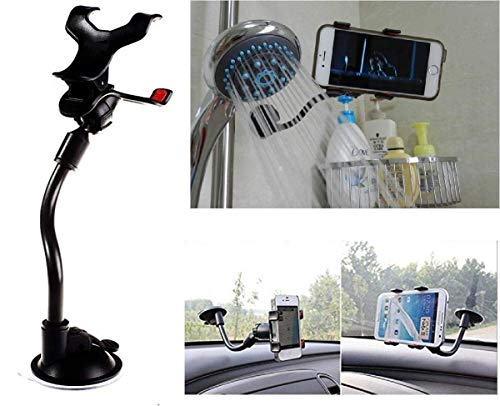 Image of YAKSHU Car Mobile Holder for Windshield & Dashboard | Portable Pocket-Sized Phone Mount | Lightweight Travel Stand | Universal Fit for All Smartphones