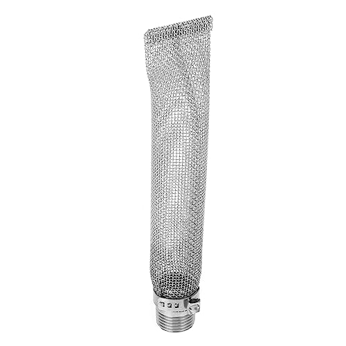 ULTECHNOVO 1 PC Stainless Steel Filter Tube for Wine Beer Brewing Hop Strainer Hose Acid and Design for Home Brewing and Wine Making