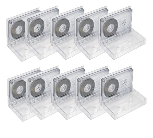 Blank Cassette Tapes 60 Minute Recordable Clear Audio Cassette Tape for Speech Music Recording,Tapes Audio Tapes with Individual Clear Plastic Case