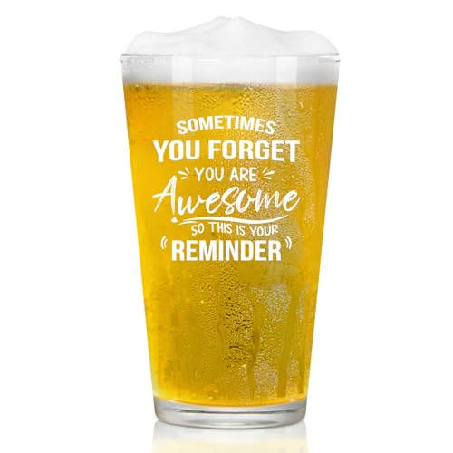 Joymaking Beer Glass - Friend Gifts for Men & Women, Awesome Birthday &, 15oz