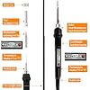 Soldering Iron Kit, 80W LCD Adjustable Temperature 180-520°C, 13 in 1 Electric Soldering Iron Kit Welding Tool, 5 Soldering Tips, Desoldering Pump, Wire Stripper Cutter, Stand, Tweezer
