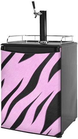 Kegerator Skin - Zebra Skin Pink (fits medium sized dorm fridge and kegerators)