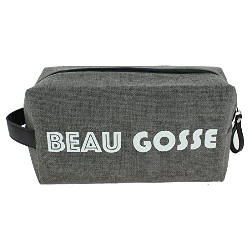 Trousse de toilette Emmanuel Création gris souris de fabrication française