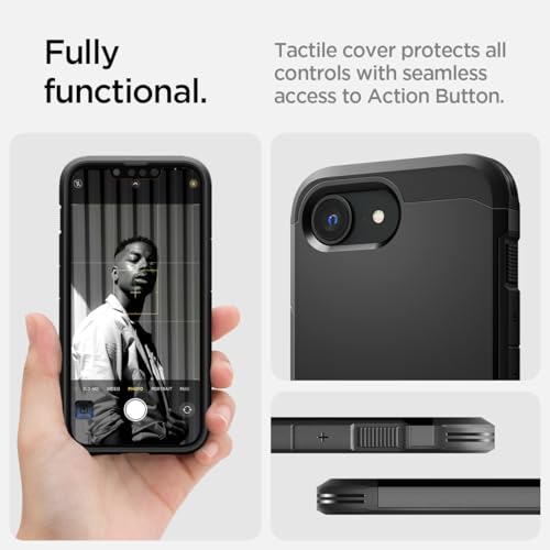 Image of Spigen Tough Armor (Ai) MagFit for iPhone 17e /16e Case, Black
