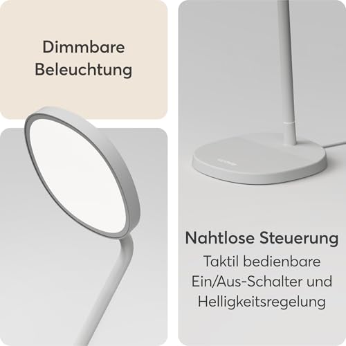 Lumie Regulowana Lampa Biurkowa LED z Terapią Jasnym Światłem, Biała