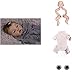 Binxing Toys Kits de muñecas Reborn sin Pintar Modelo de Bricolaje en Blanco Cabeza + extremidades + Cuerpo + Ojos