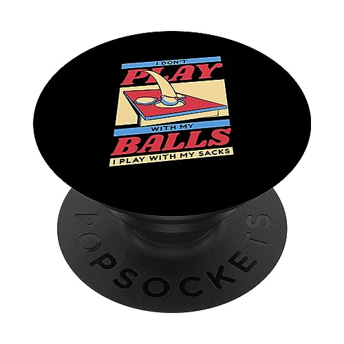 Ne joue pas avec des balles Je joue avec des sacs Planches de jeu Cornhole PopSockets PopGrip Interchangeable
