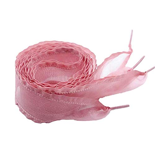Molinter Cordones de satén cinta ancha, cordones planos de gasa organza cinta de satén para niños y adultos zapatillas Cover