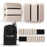 Polyfit Wrist & Ankle Weights - Adjustable Ankle Weights for Women and Men - Yoga, Walking, Running,