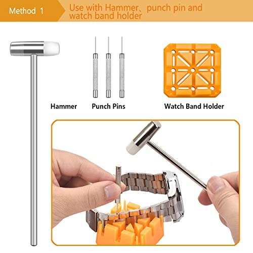 Easytime Watch Repair Kit, Watch Link Removal Tool, Watch Band Adjustment, Including Watch Back Case Opener, Spring Bar, Operation Manual, Suitable For Battery Replacement And Strap Disassemble #TOP2