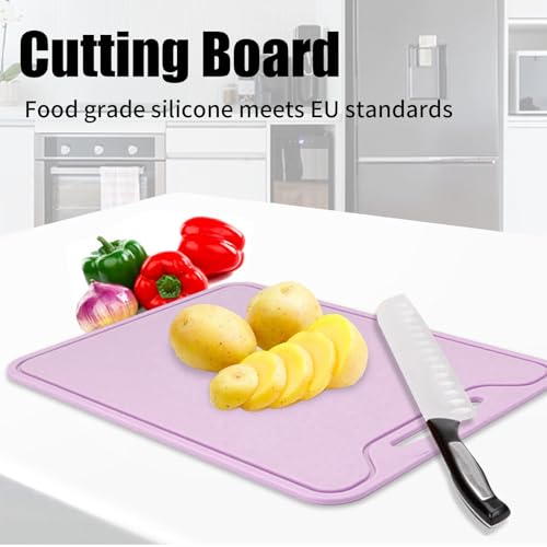 Tabla flexible de silicona con mango, antideslizante y apta para lavavajillas miniatura 6