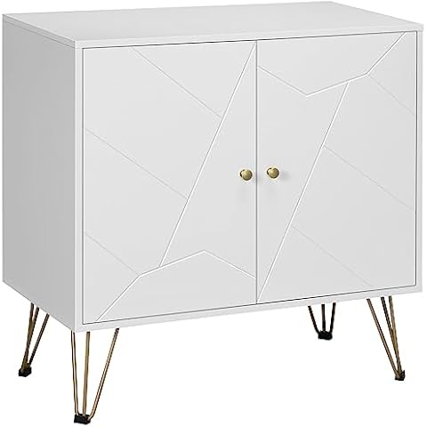 HOMCOM Modern Storage Cabinet with Adjustable Shelves Cover