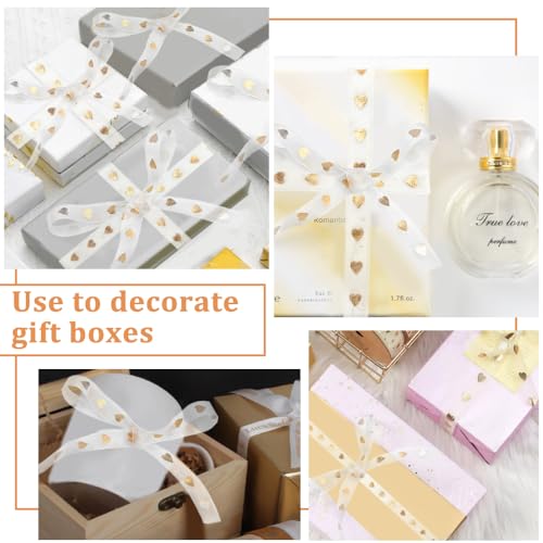 PEALOVCOM 2 Rotoli di Nastro di Raso Stampato a