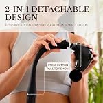 2-in-1 Pistolet de massage pour relaxant musculaire arrière avec poignée étendue, atteindre des zones difficiles à récurer, tissu profond 10mm, 5 Vitesses, sans fil léger, pour gymnastique & Récupération de la maison - Strivor