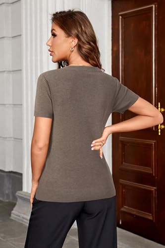 Image of Arach&Cloz Women's Wool Blend Spring Summer Lightweight Business Casual Sweater Tops 2026