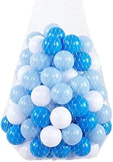 Yinuoday 100pcs Ocean Balls, Pit Balls Soft Plastic Phthalate Free BPA Free Plastic Play Balls for Kids with Reusable and Durable Storage Mesh Bag