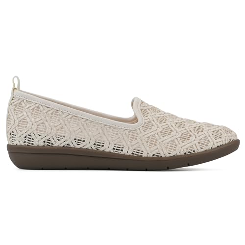 Image of CLIFFS BY WHITE MOUNTAIN Women's Twisty Woven Moccasin Style Loafer Flat
