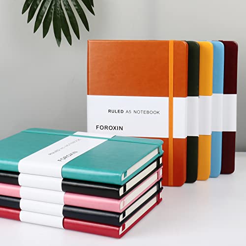 Lined-Journal-Notebook-Dark-Green-Leather-for-Women-Men-83-x-57-Large-College-Ruled-192-Pages-80gsm-Hardcover-Notebooks-Work-Home-School-with-Elastic-Band-Closure-and-Ribbon-Bookmark